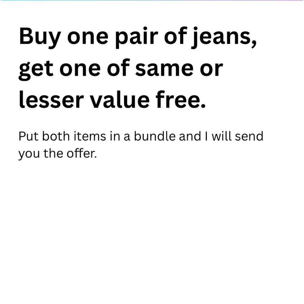 Sale on jeans